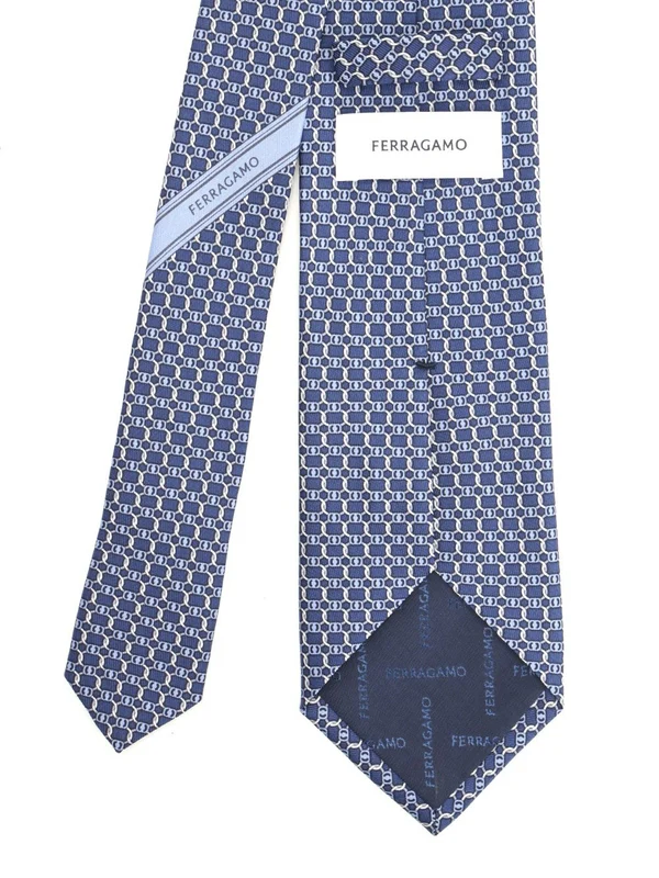 Ferragamo Blue Neck Ties - Image 2
