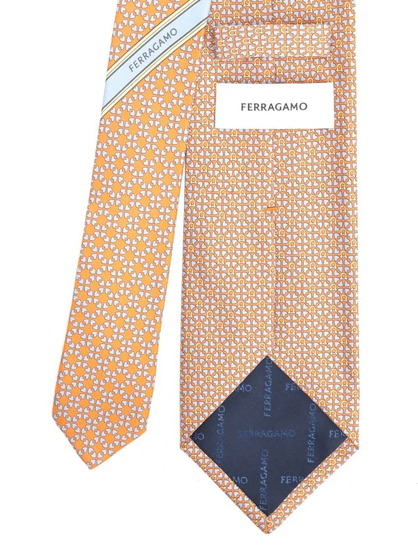 Ferragamo Orange Neck Ties - Image 2