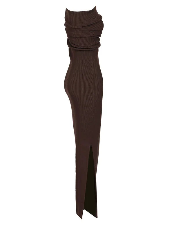 Rick Owens Brown Long Dress - Image 3