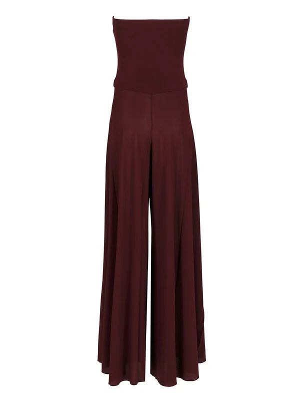 Alaia Burgundy Jump Suits - Image 2