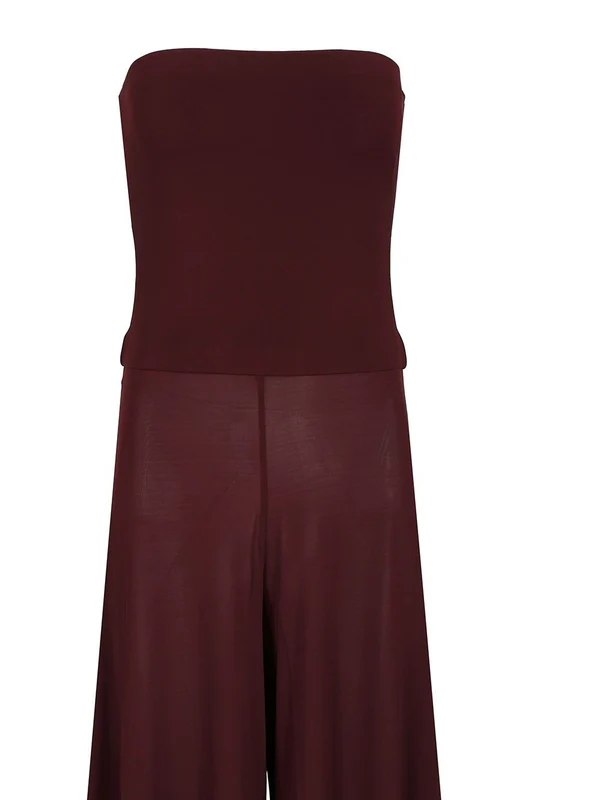 Alaia Burgundy Jump Suits - Image 4