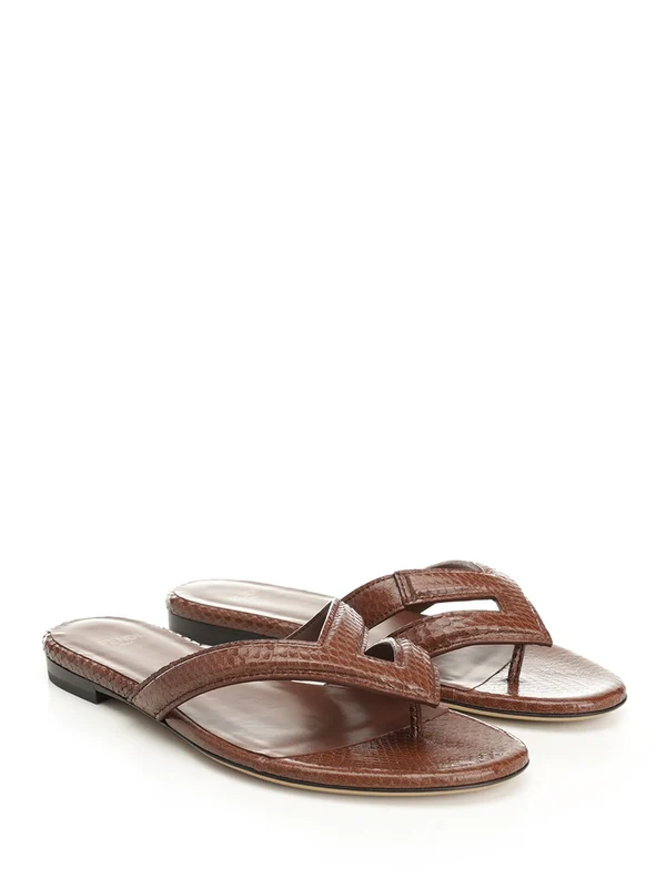 Fendi Brown Flip Flops - Image 2