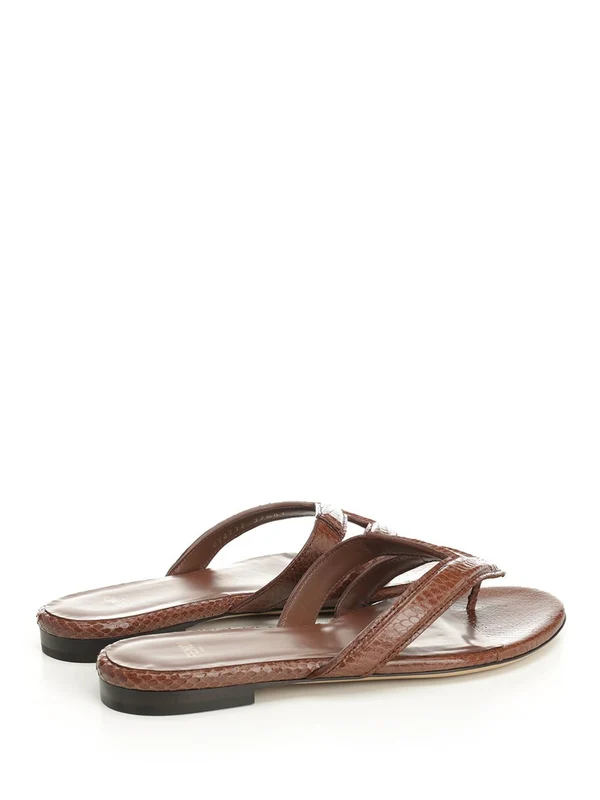 Fendi Brown Flip Flops - Image 3