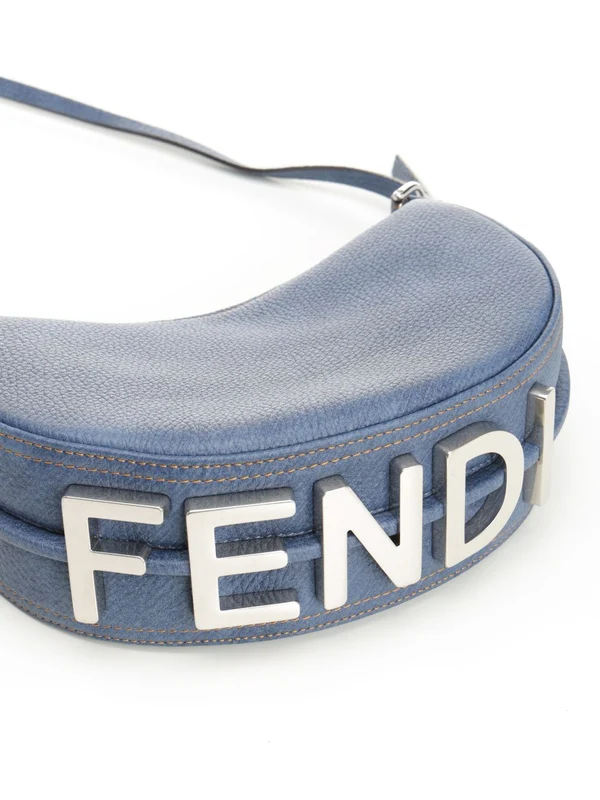 Fendi Fendigraphy Mini Blue Tote Bags - Image 5