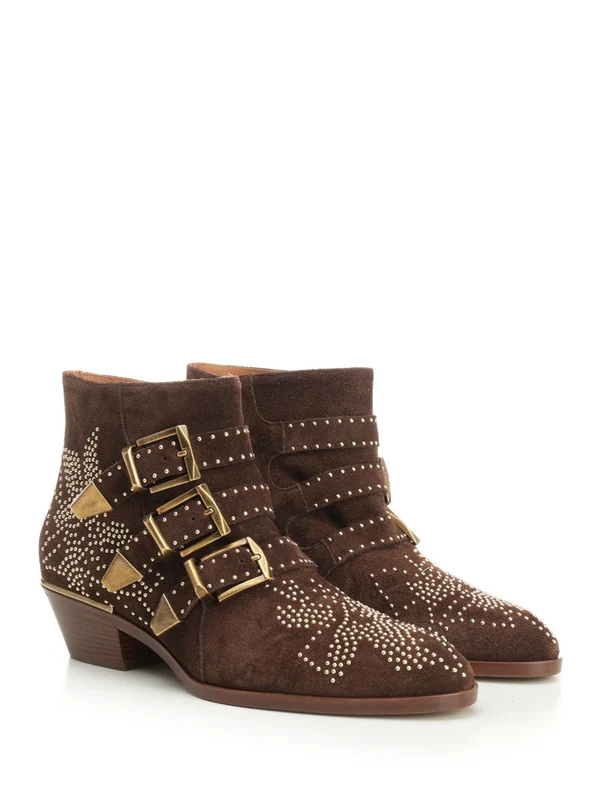 Chloe Brown Ankle Boots - Image 2