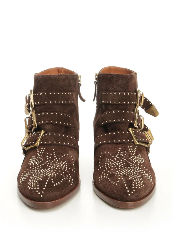 Chloe Brown Ankle Boots - Image 5