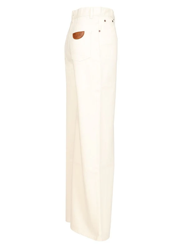 Chloe Ivory Denim Pants - Image 3
