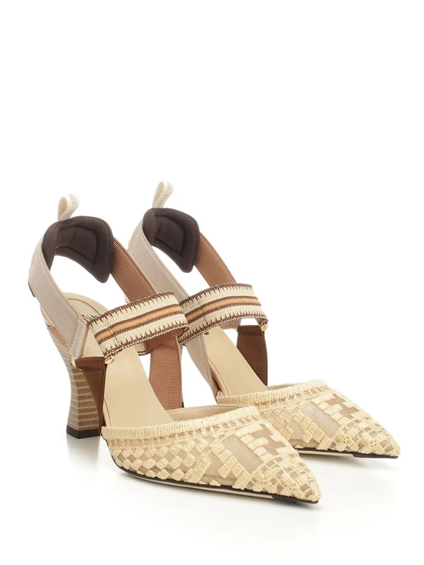 Fendi Beige Sandal Heels - Image 2