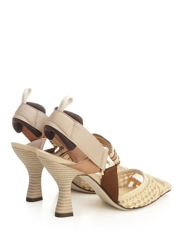 Fendi Beige Sandal Heels - Image 3