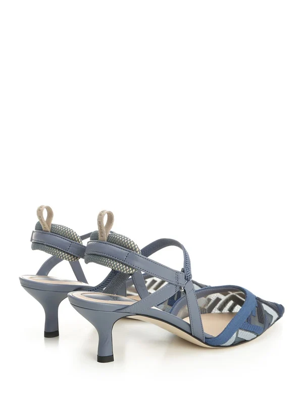 Fendi Blue Sandal Heels - Image 3