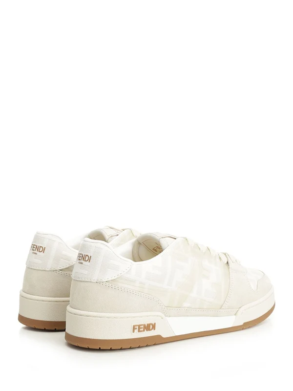 Fendi White Low Top Sneakers - Image 3
