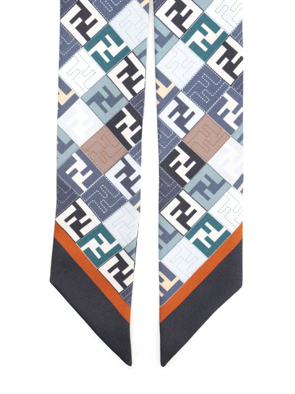Fendi Blue Silk Mufflers - Image 2