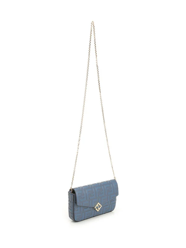Fendi Ff Diamond Woc Blue Crossbody & Shoulder Bags - Image 2
