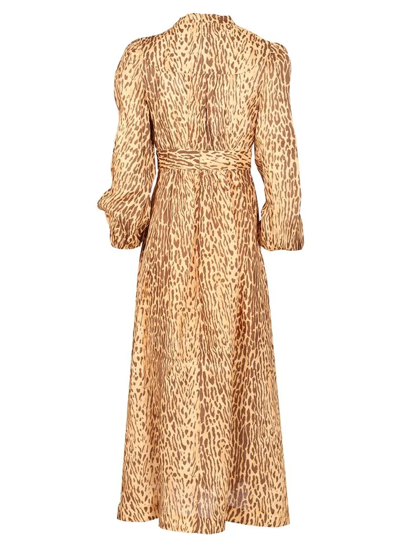 Zimmermann Beige Leopard Midi Dress - Image 2