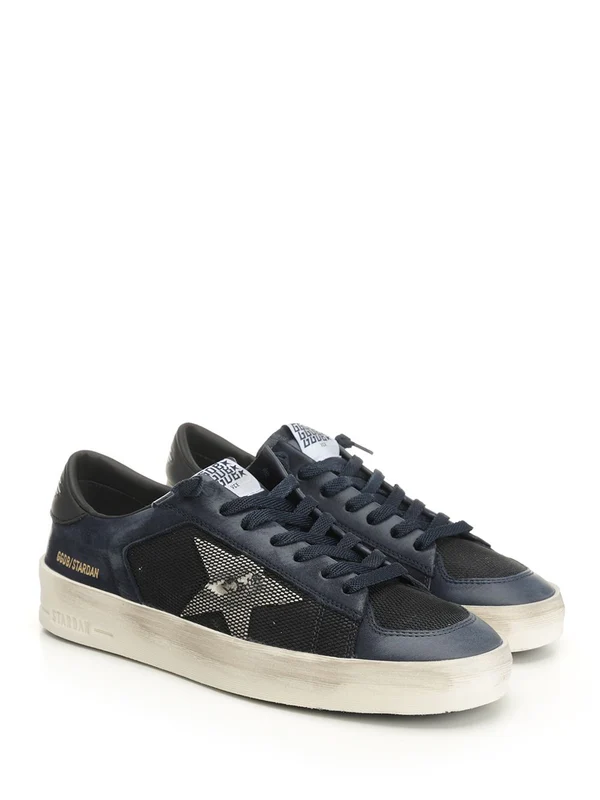Golden Goose Navy Low Top Sneakers - Image 2