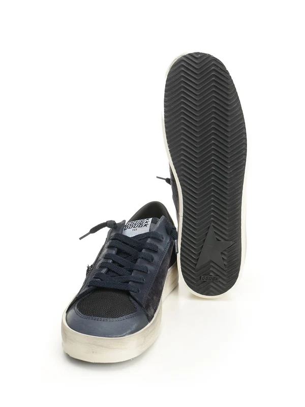 Golden Goose Navy Low Top Sneakers - Image 5