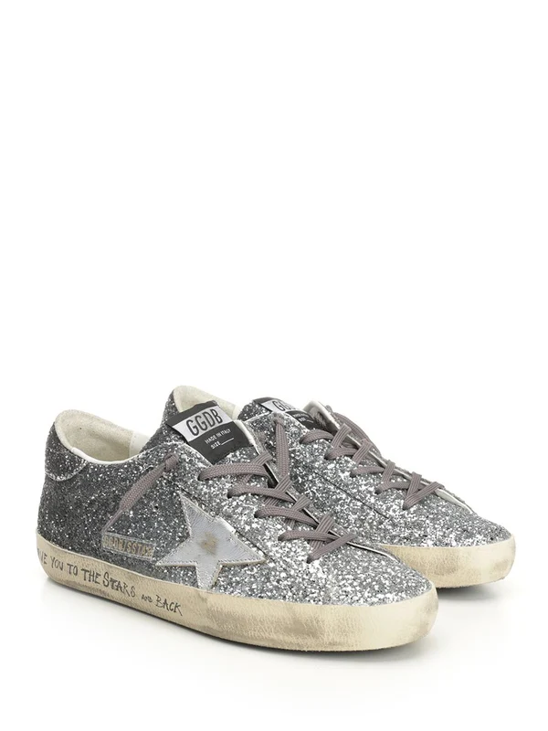 Golden Goose Grey Low Top Sneakers - Image 2