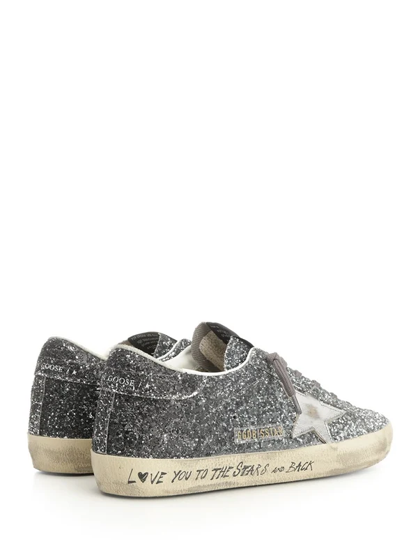 Golden Goose Grey Low Top Sneakers - Image 3