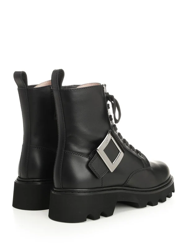 Roger Vivier Black Lace-Up Boots - Image 3