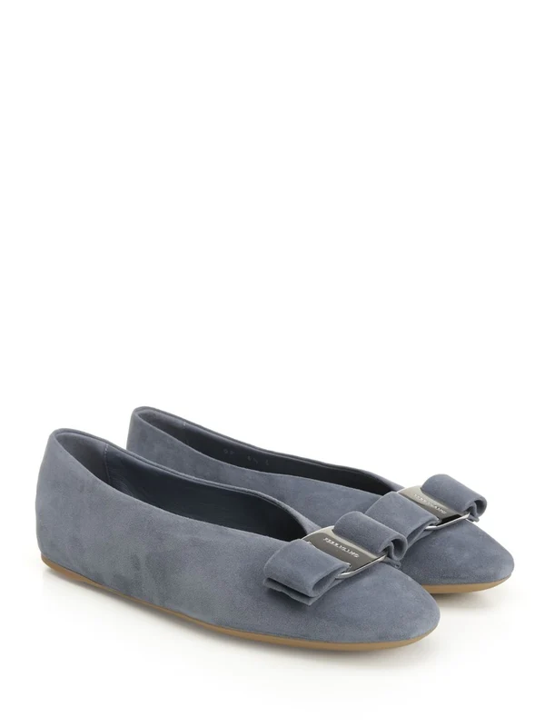 Ferragamo Grey Flat Shoes - Image 2