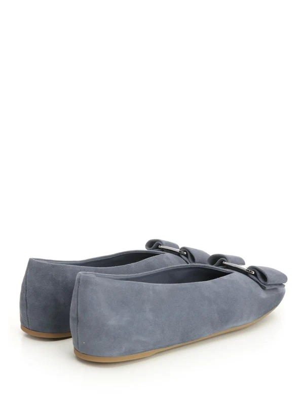 Ferragamo Grey Flat Shoes - Image 3