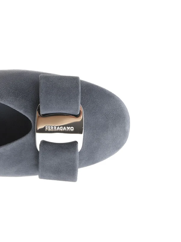 Ferragamo Grey Flat Shoes - Image 4