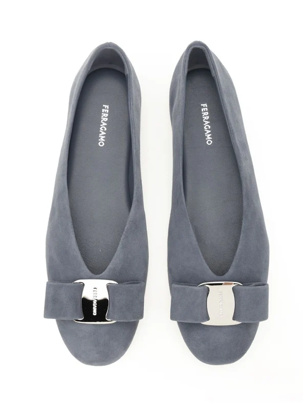 Ferragamo Grey Flat Shoes - Image 5