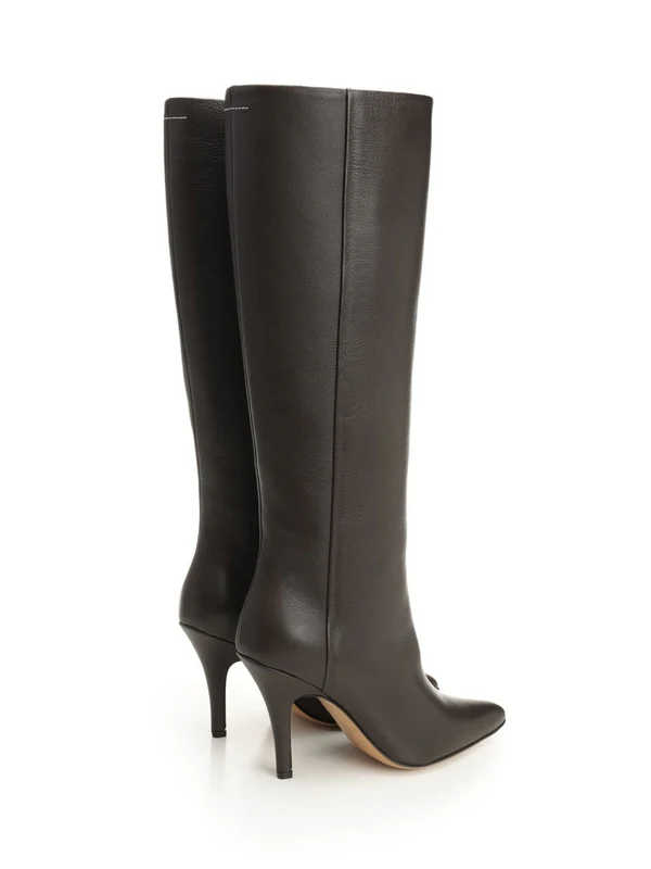 Mm6 Maison Margiela Brown High Boots - Image 3