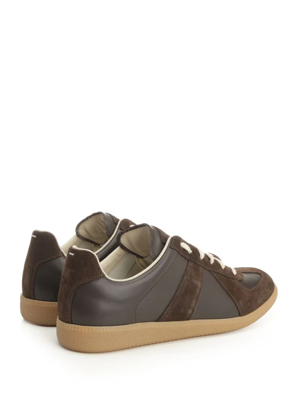 Maison Margiela Brown Low Top Sneakers - Image 3
