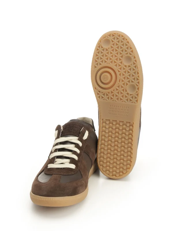 Maison Margiela Brown Low Top Sneakers - Image 5