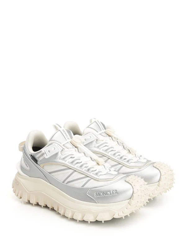Moncler White Low Top Sneakers - Image 2