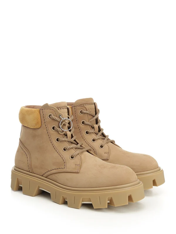 Moncler Beige Lace-Up Boots - Image 2
