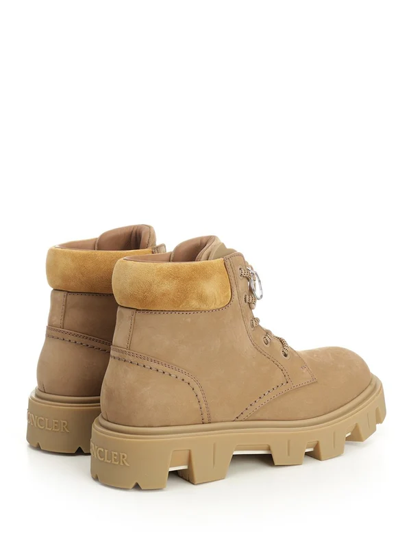 Moncler Beige Lace-Up Boots - Image 3