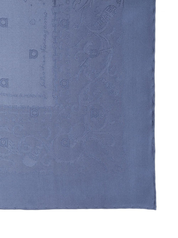 Ferragamo Blue Silk Mufflers - Image 2
