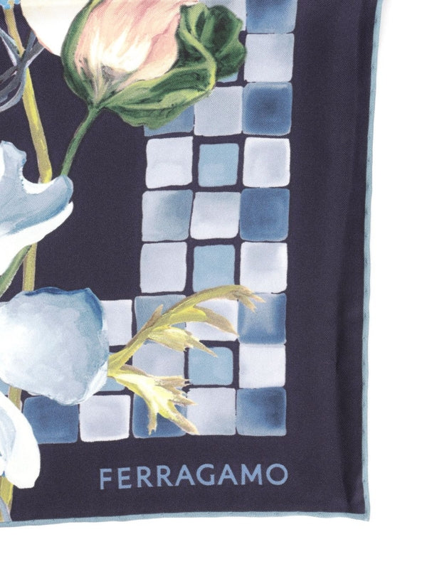 Ferragamo Blue Silk Mufflers - Image 2
