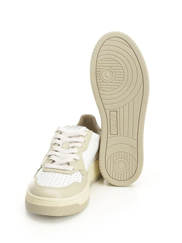 Autry Beige White Low Top Sneakers - Image 5