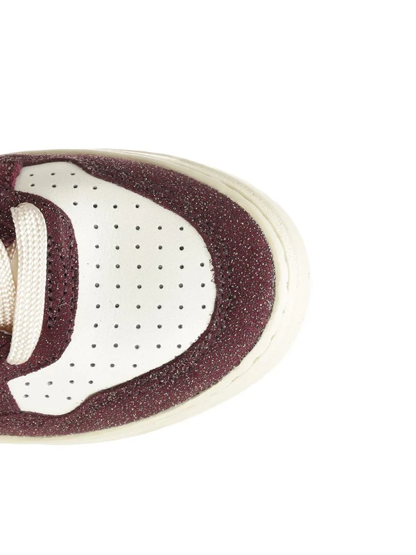 Autry Burgundy White Low Top Sneakers - Image 4