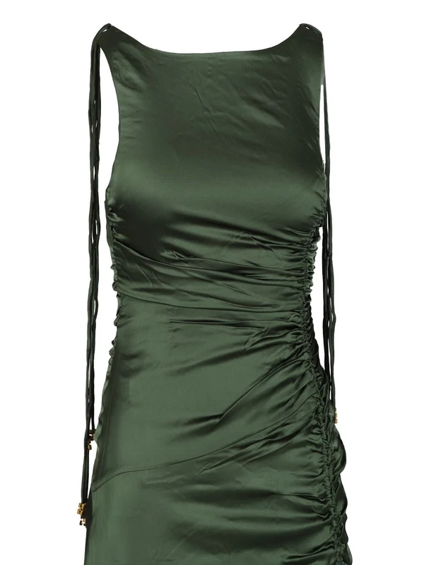 Ganni Green Long Dress - Image 4