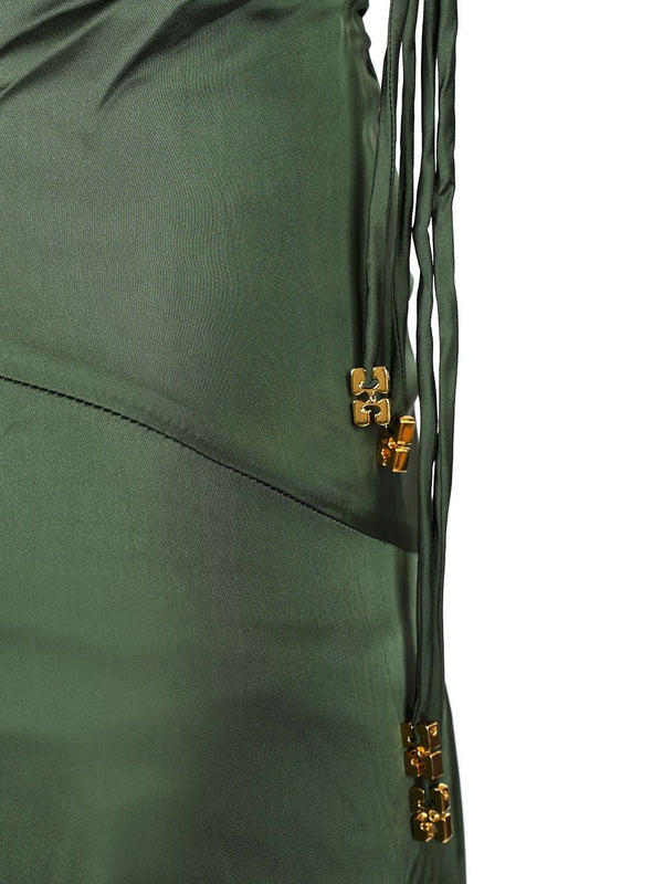 Ganni Green Long Dress - Image 5