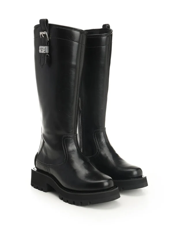 Ganni Black High Boots - Image 2