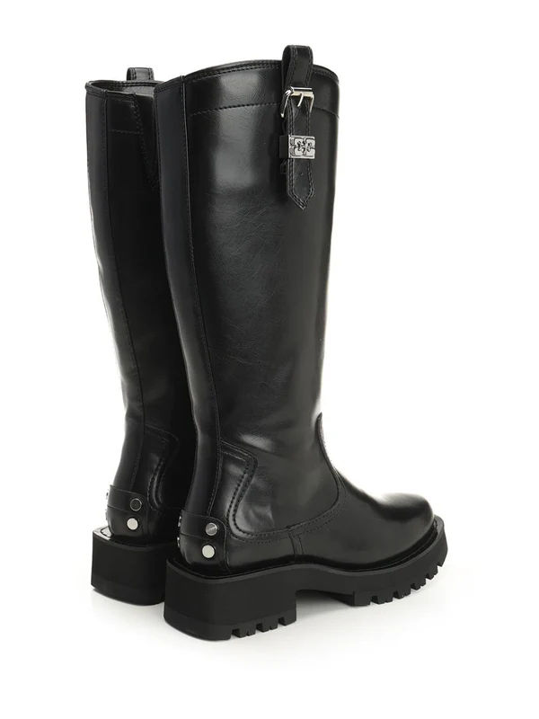 Ganni Black High Boots - Image 3