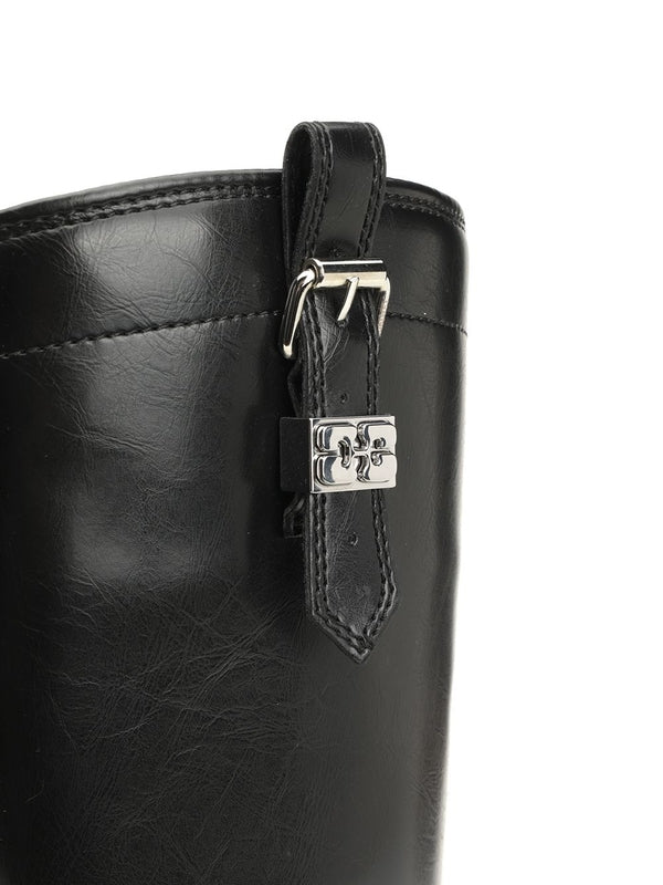 Ganni Black High Boots - Image 6
