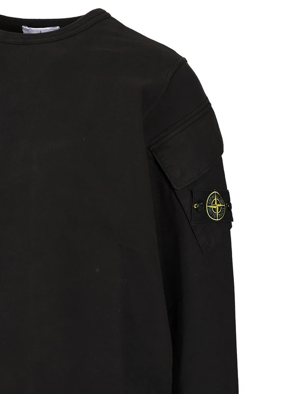 Stone Island Black Sweatshirts - Image 4