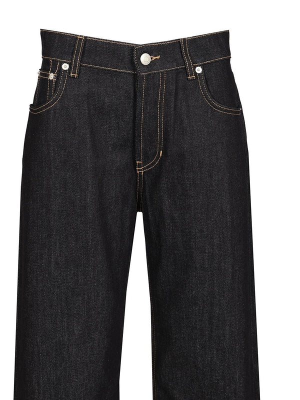 Alexander Mcqueen Navy Denim Pants - Image 4