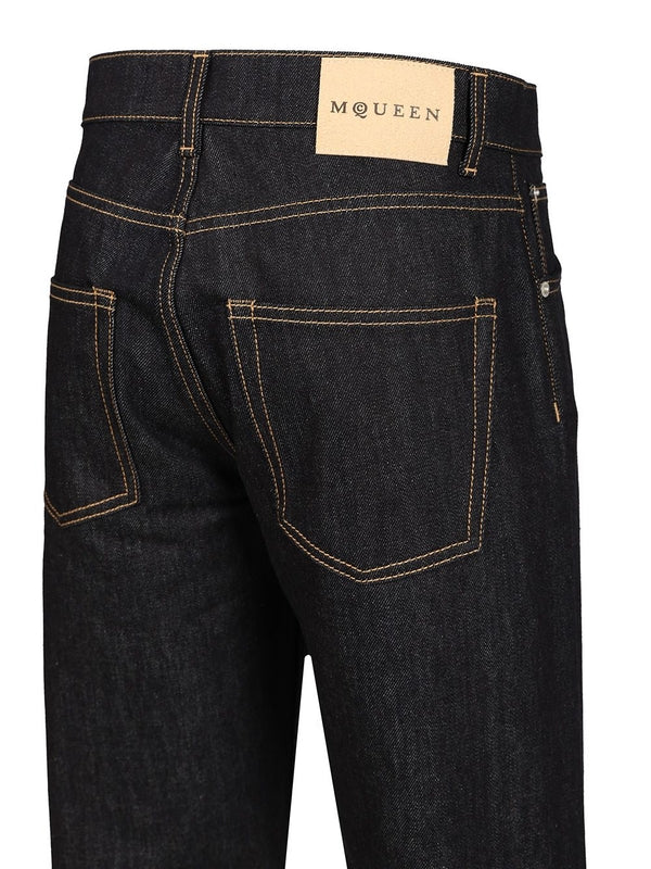 Alexander Mcqueen Navy Denim Pants - Image 5