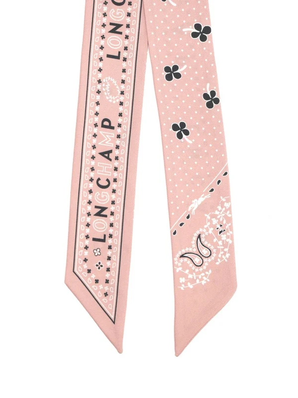 Longchamp Pink Silk Mufflers - Image 2