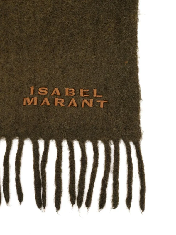 Isabel Marant Green Wool Mufflers - Image 2