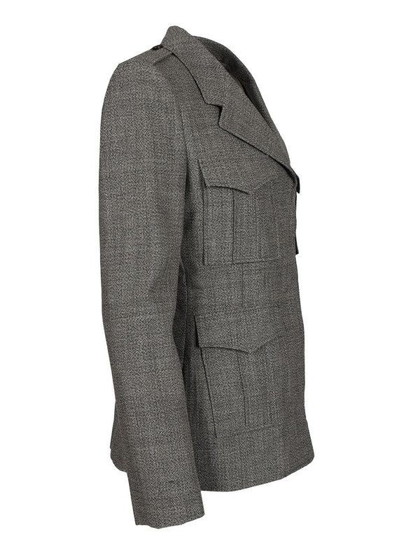 Alexander Mcqueen Grey Tailored Jackets - Image 3