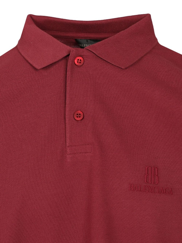 Balenciaga Burgundy Polo Shirts - Image 4