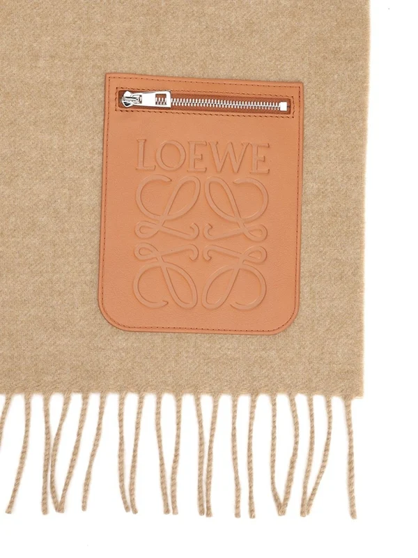 Loewe Beige Wool Mufflers - Image 2
